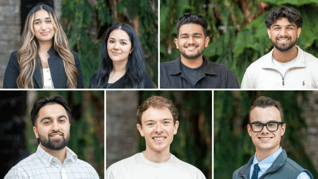 Top row (from left): Sajroop Mann, Selay Momand, Manvir Bhangu, Yazdaan Ahmad
Bottom row (from left): Manak Bajaj, Aaron Roodhart, Lucas Monter